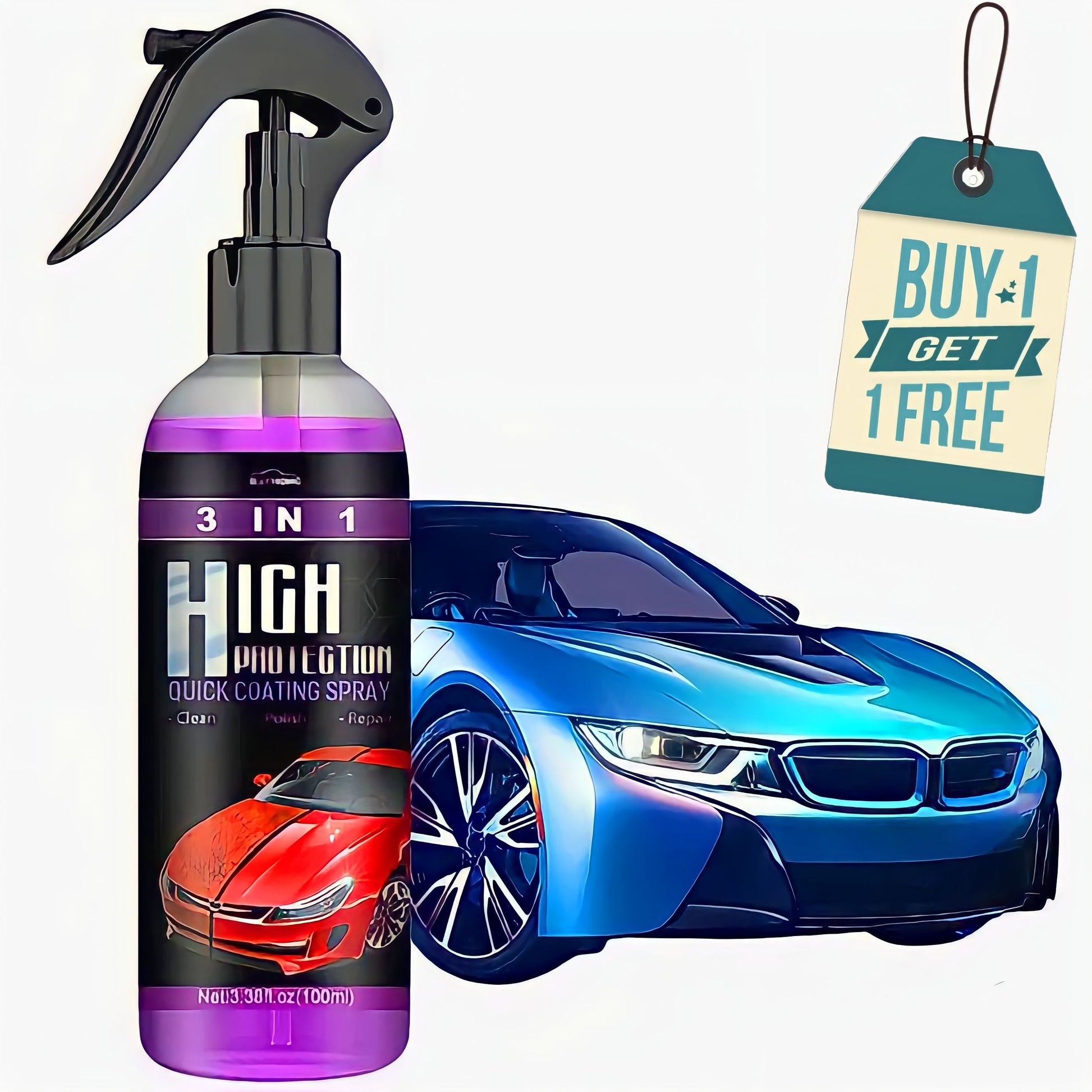 BUY 1 GET 1 FREE - 3 in 1 High Protection Quick Car Ceramic
